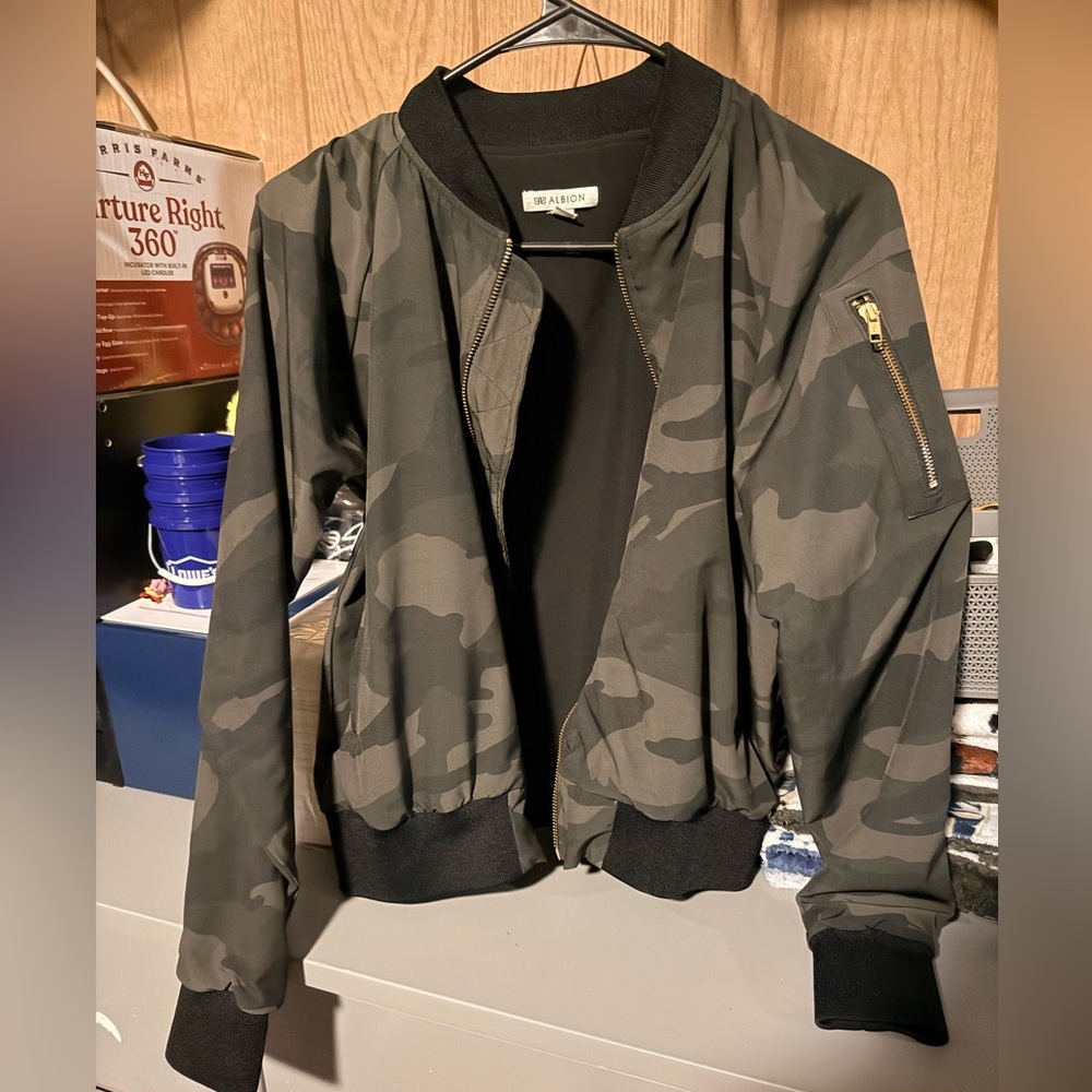Albion Green Camouflage Bomber Jacket
